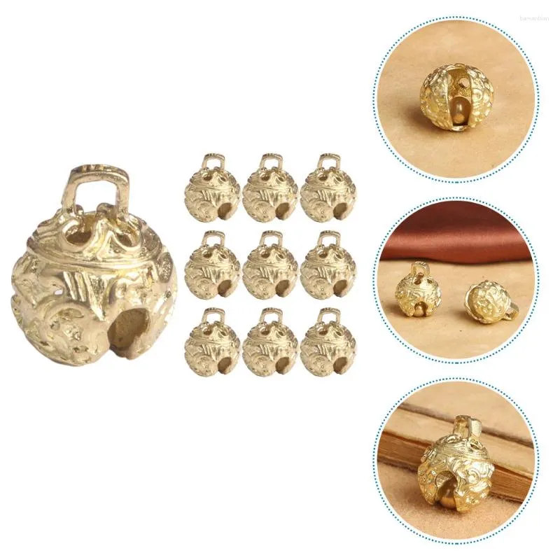 Party Supplies 10 Pcs Small Brass Bell Hanging Wind Bells Needlework Tiny For Crafts Chinese Style