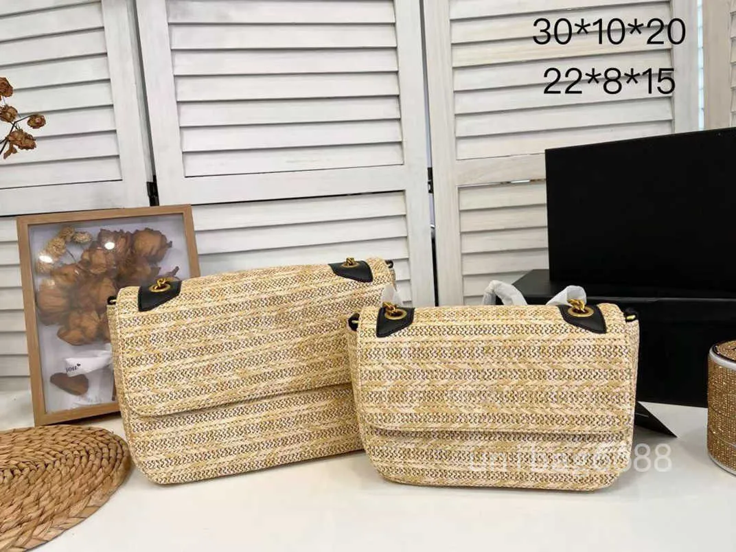 10A women with the same shoulder high quality straw YY2024 new crossbody bag designer style fashion casual beach braid