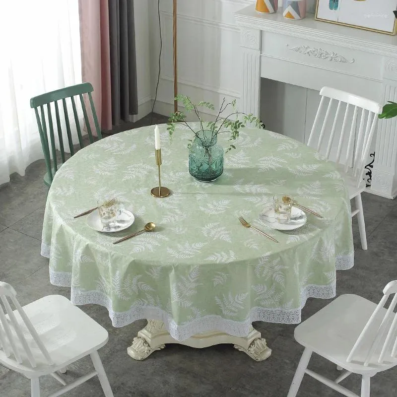 Toalha de mesa em pvc à prova d'água, toalha redonda à prova de óleo para restaurante, banquete e jantar para decoração de festa de casamento