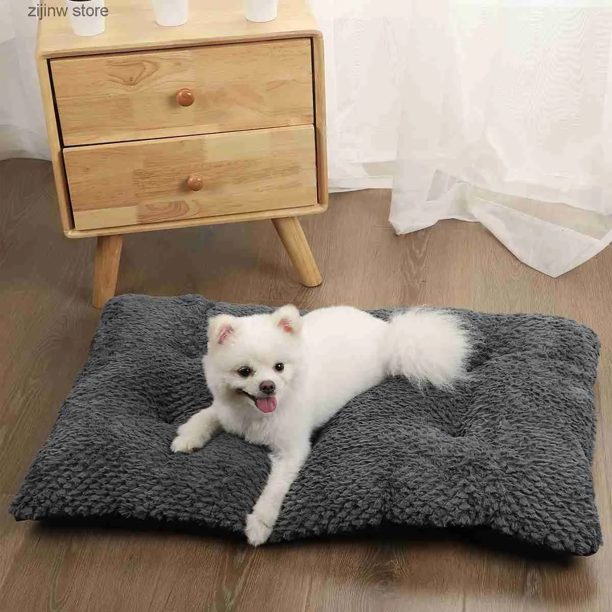 kennlar pennor hund mat husdjur säng kennel sängar för hundar små leveranser stora plysch tvättbara medelkorg varma tillbehör tillbehör fluffig soffa y240322