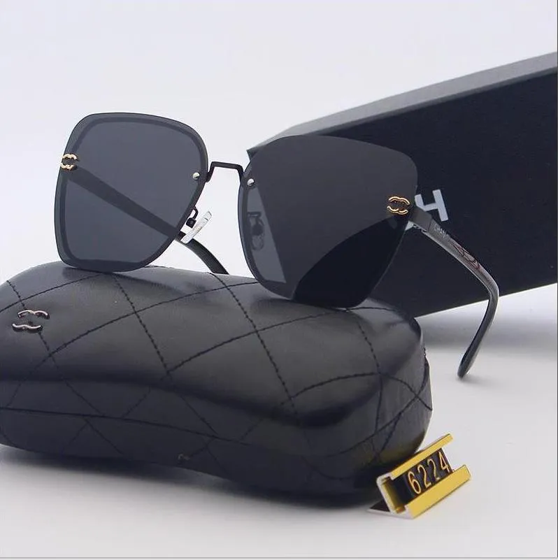 Fashion Classic Channel Sonnenbrille für Männer Metall Square Gold Rahmen UV400 Herren Vintage Haltung Sonnenbrille Schutz sieben ansprechende 7. Tempel Sonnenbrille