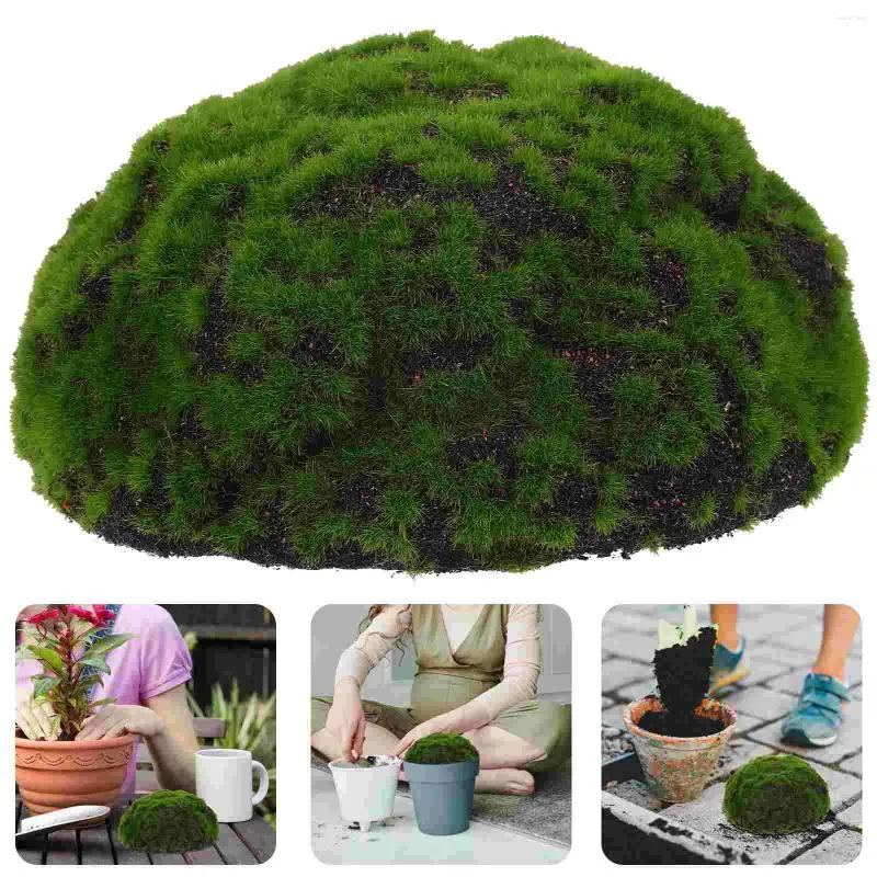 Decorative Flowers Simulation Ball Preserved Moss Bulk Drum Kit Balls Decors Foam Green
