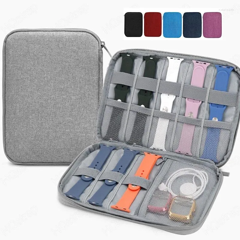 Titta på lådor Watches Accessories Bag WatchBand Storage Multifunktion Rem Box för Apple Strap Case Holder Tool Portable Pouch