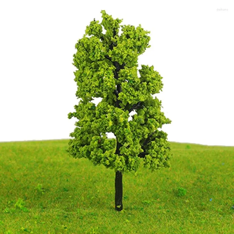 Garden Decorations Model Trees Landscape Layout Scenery Artificial Decoration Display Green Mini Plastic Railway Resin 10pcs