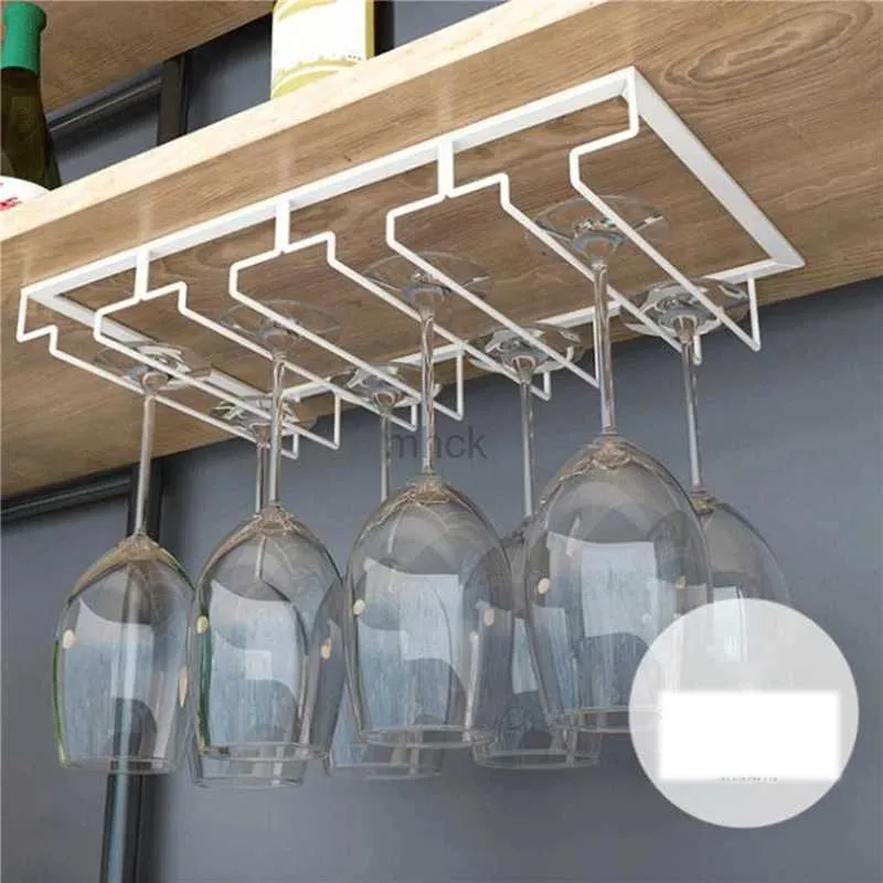 Bar Tools Wine Glasses Holder Bartender Stemware Hanging Rack Under Cabinet Stemware Organizer Glass Goblet Iron Rack Bar Tool 240322