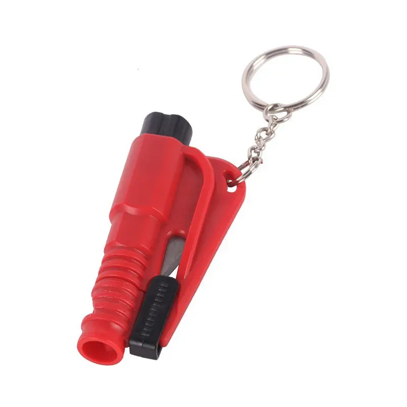 life saving hammer key chain rings portable self defense keychains emergency rescue car accessories seat belt window break tools safety glass breaker