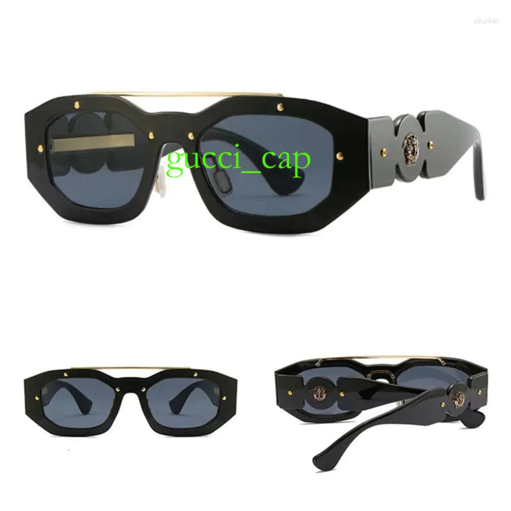 Óculos de sol quadro quadrado para mulher homem moda óculos de sol mental vintage designer feminino