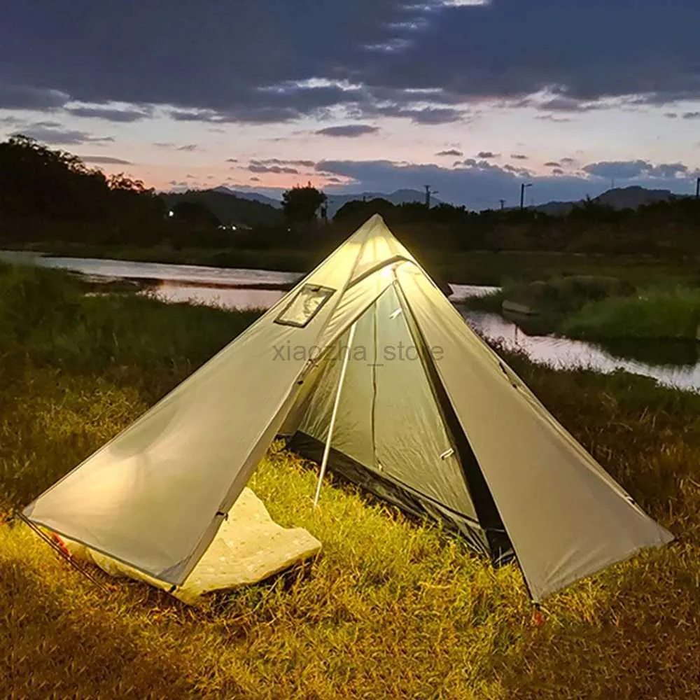 Tenten en schuilplaatsen Kamperen Tipi Tent Outdoor Piramidetent Enkele personen Tipi Hot Tent voor Buiten Kamperen Wandelen Picknick 240322