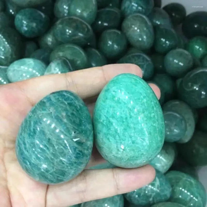 Decorative Figurines Amazonite Quartz Crystals Egg Natural Stones And Reiki Healing Home Decoration For Sale 1pcs