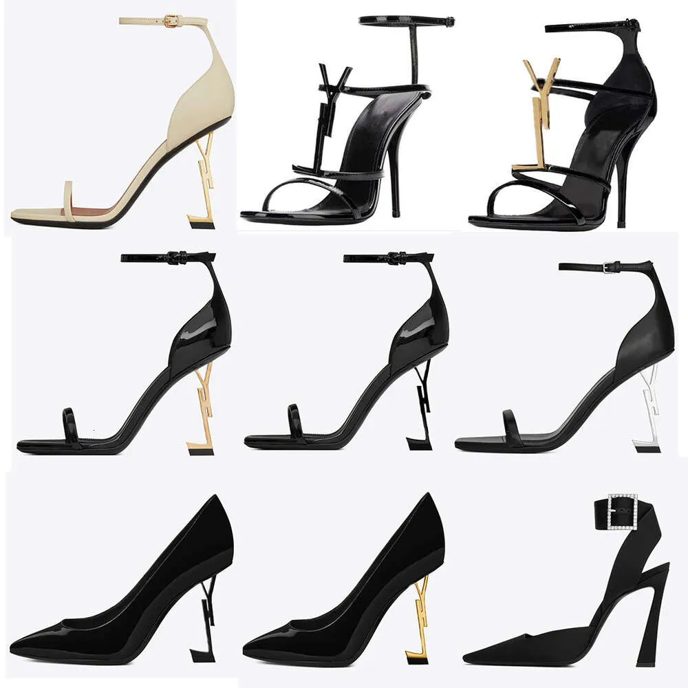 2023 ysls yves saint laurant laurent Sandals High heels Saint Laurent Luxurvs Designer shoes heels Paris Dress Classics Women Вы Heels Black Golden Wedding