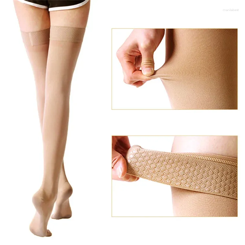 Women Socks 20-30mmHg Men Open Toe Compression Stockings Varicose Veins Shin Splints Pregnancy Graduated Exercise Runnin Yoga Nursing