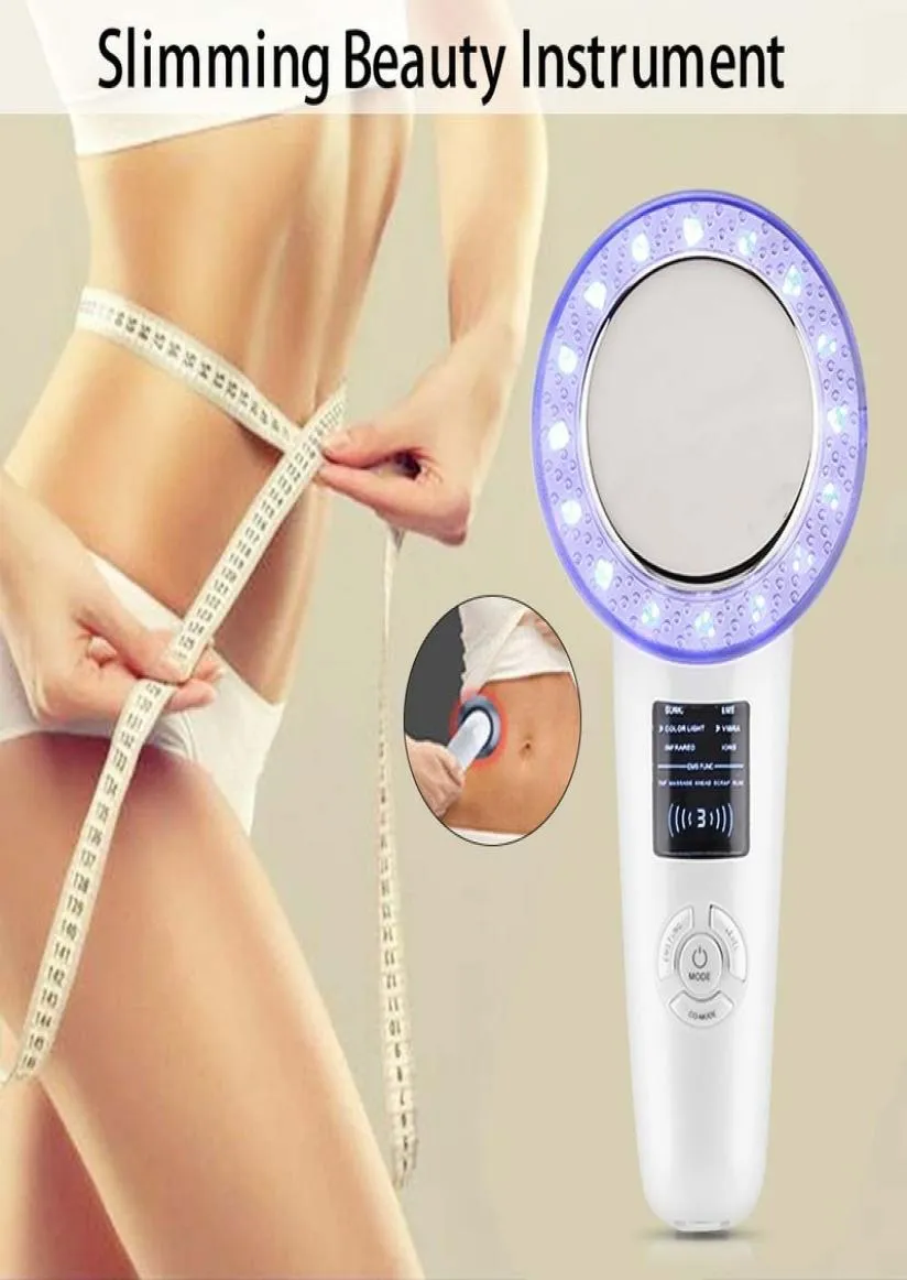 6 I 1 Ultraljud Cavitation Body Slimming Massager Anticellulite Fat Burner Galvanic Infrared EMS Therapy Machine1534189