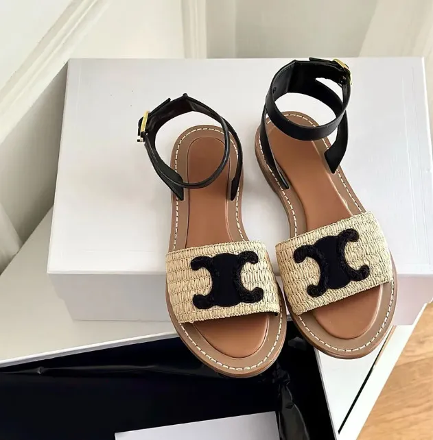 Summer New Original Handwoven Sandals British Style Flat  display picture 3
