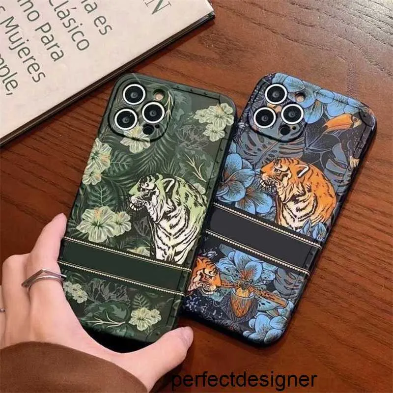 Brand de luxe de concepteur pour l'iPhone XS XS XR XSMAX Bénévrage de téléphone de concepteur avec modèle de tigre pour11 11Promax 12pro 12promax 13 13pro 13PromaxBmxo