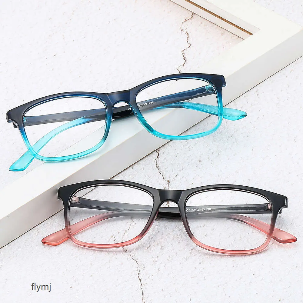 2 pcs Designer de luxe de mode 2023 Miroir plat Ultra léger Édition coréenne Lunettes de myopie à la mode avec ordinateur téléphone Anti lumière bleue lunettes anti-rayonnement