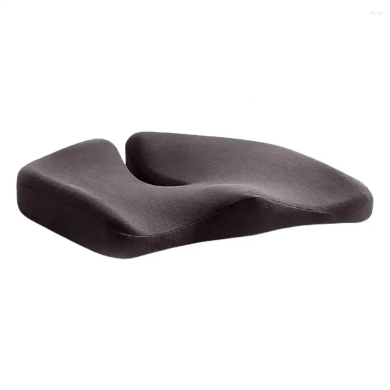 Almohada Asiento ergonómico Espuma de memoria duradera Soporte suave para el alivio del dolor de espalda Oficina Coche Hogar