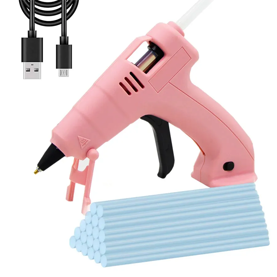 Polijsters 3.6V Pordless Hot Mett Gilue Pistolet 2000Mah Lion Wireless Gluegun Child Craft z klejem kleju