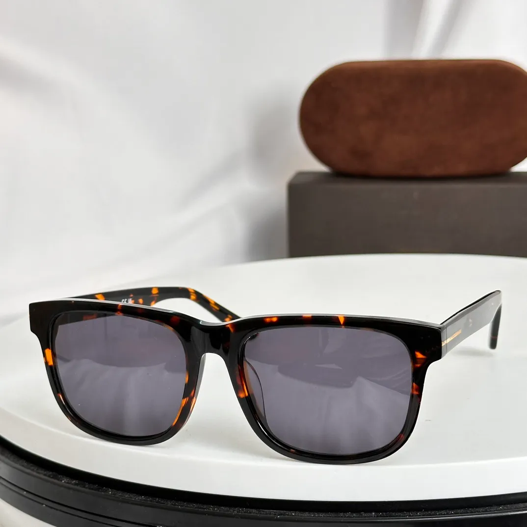 0775 fyrkantiga solglasögon klassiska mörka havana rök män sommar sunnies sonnenbrille mode nyanser uv400 glasögon