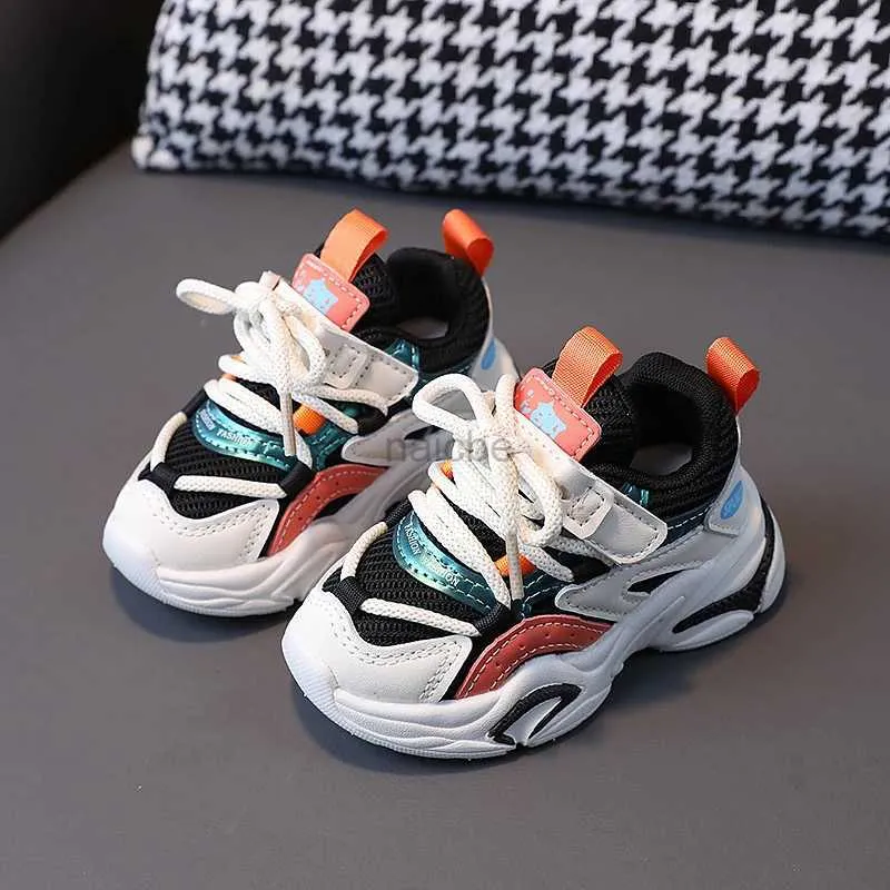 Sneakers Childrens TPR casual short and chubby sports shoes boys mesh breathable sports shoes girls anti slip running shoes childrens tennis 3-6 years coach 240322