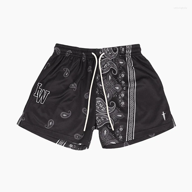 Shorts masculinos 2024 designer shorts paisley malha ginásio basquete correndo praia feminina casual secagem rápida básico