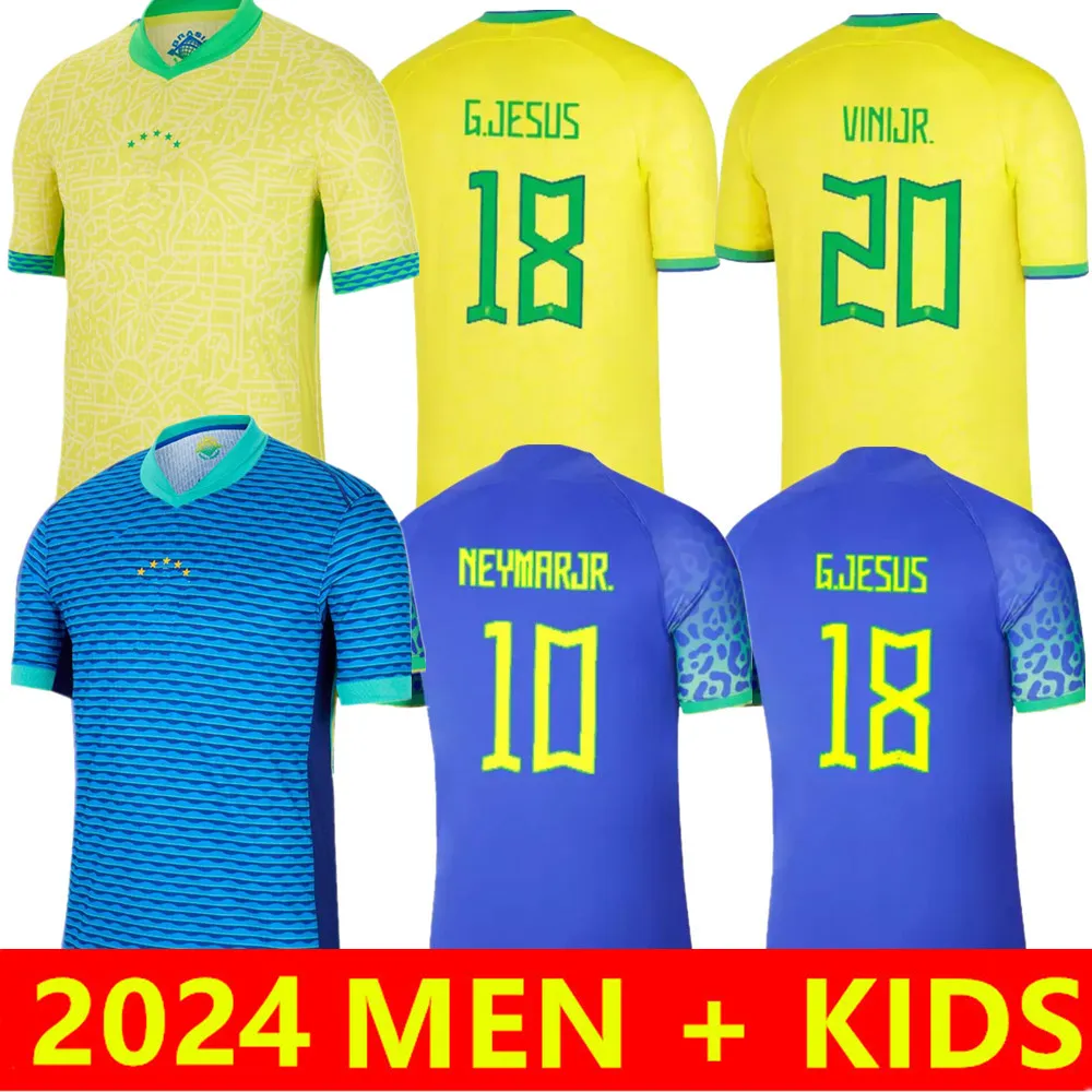 2024 Camiseta de futbol PAQUETA COUTINHO Brasilien Fußballtrikot HERREN KINDER 24 25 Brasilien Trikots MARQUINHOS VINI JR ANTONY SILVA DANI ALVES Fußballtrikot