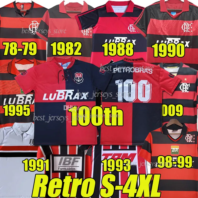4xl Retro Flamengo 100th Soccer Jerseys 1994 78 79 92 93 95 98 99 2000 01 02 03 04 07 2008 09 14 15 Vintage Classic Flemish Football Shirt Romario Bebeto Josiel Williams