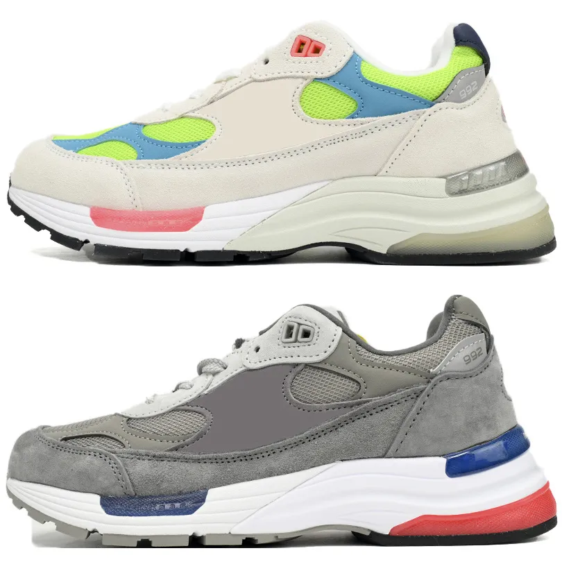 Made in USA 992 Scarpe Uomo Nuovo Designer 992s Sneakers Pelle scamosciata Mix M992J2 M992MD Todd Snyder 10th Anniversary Paperboy Paris Fried Egg Kith Acciaio Blu Bianco Nero Grigio Rosso