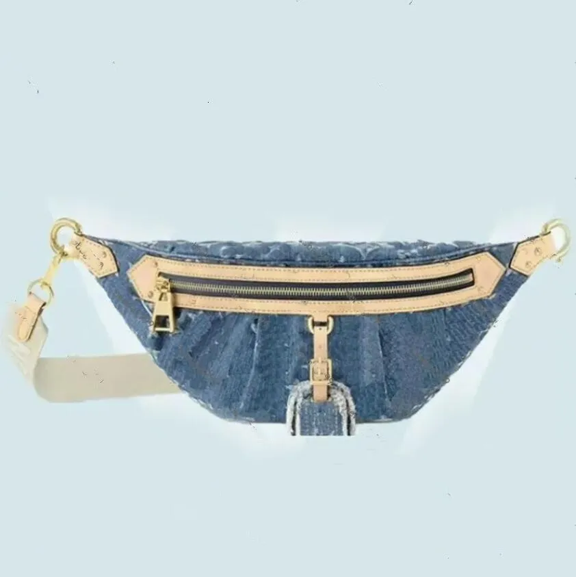 Yeni moda tasarımcı çantası michael kadar retro denim çanta kadın crossbody çanta lüks el çantası tramp omuz çantası mavi denim crossbody çanta m57790 m24564