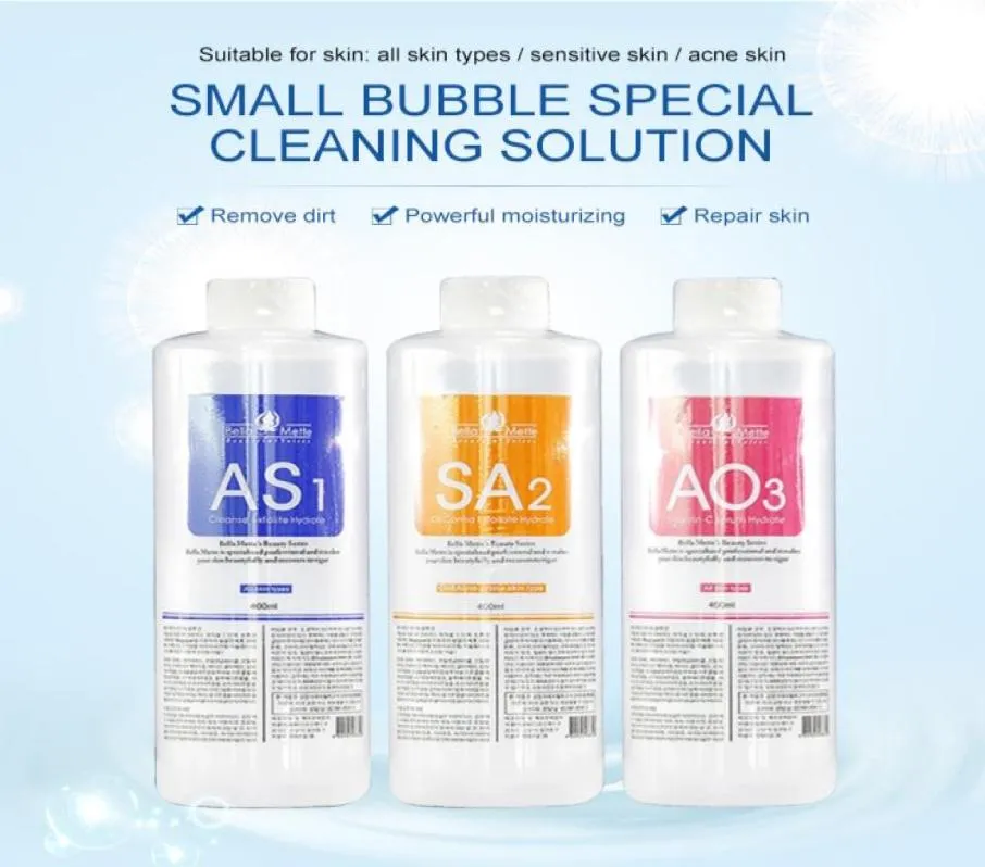 AS1 SA2 AO3 Aqua Peeling Solution 400 ml Hydra Dermabrasion Face Clean Facial Cleansing Blackhead Export Liquid Beauty Salon7053826