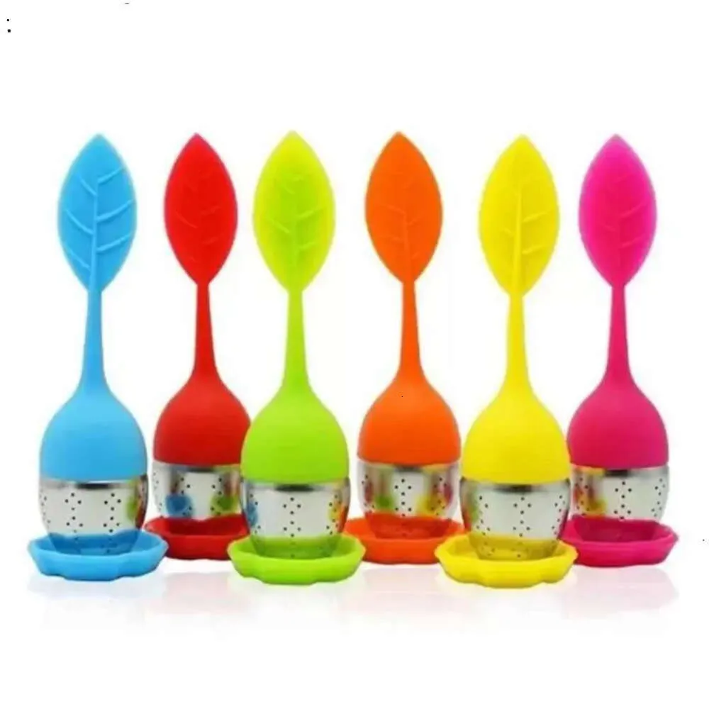 Silicone Infuser Leaf Silicone Infusers With Food Grade Make Tea Bag Filter Creative Stainless Steel Tea Strainers Coffee Tools DHL FY GG L