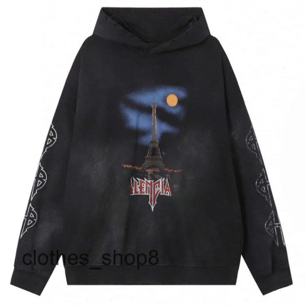 designer hoodies men hoodie balencigs Mens sweater Sweatshirt Paris Eiffel Tower Hoodie Unisex Loose Fashion Couple Hoodie 2024 Autum BES9