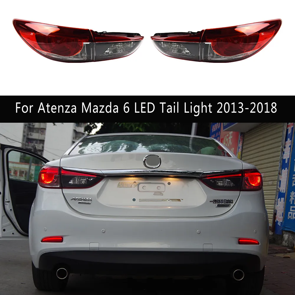 Задний фонарь стример, индикатор указателя поворота, тормозные, задние, стояночные ходовые огни для Atenza Mazda 6, светодиодный задний фонарь 13-18, задний фонарь в сборе