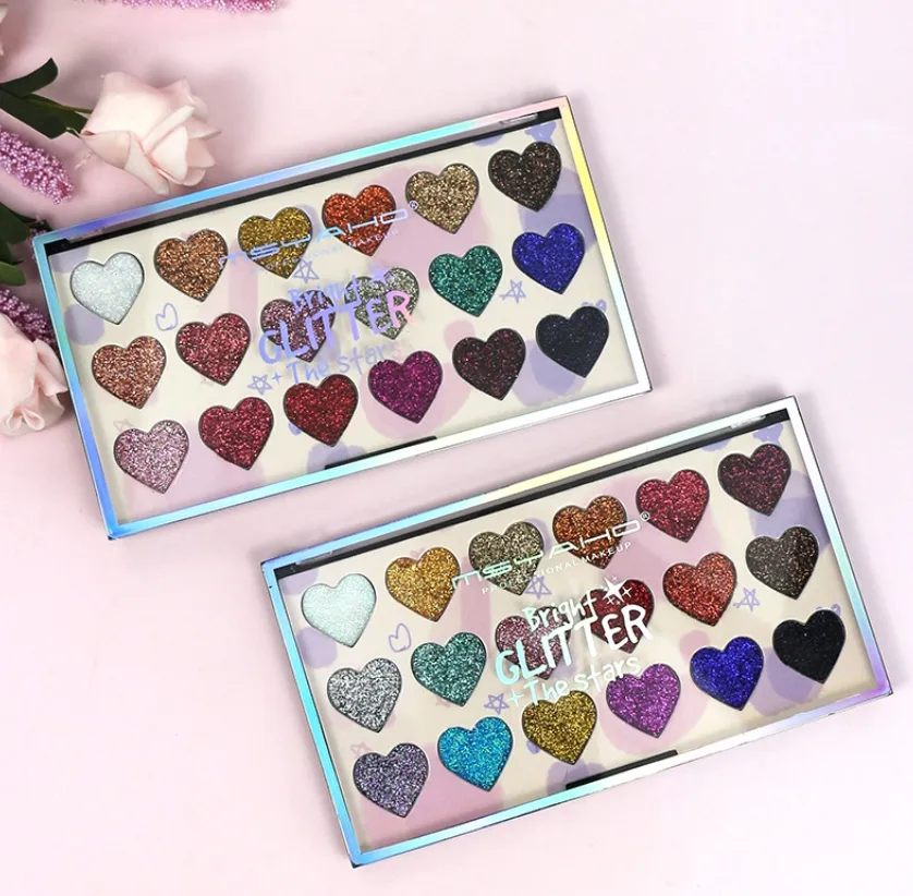 Ombretto Beauty Glitter Shapes Palette Ombretto i Cuore estremamente piccolo e trucco rotondo Consegna goccia Salute Occhi Dh