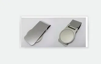 DIY Blank Money Clip/Credit Card Holder Silver Stainless steel Money Wallet Clip Clamp Card Holder 