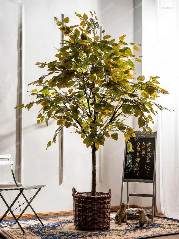 Dekorativa blommor falska träd Gröna växt inomhusbutik landskap landskapsarkitektur dekoration golv bonsai