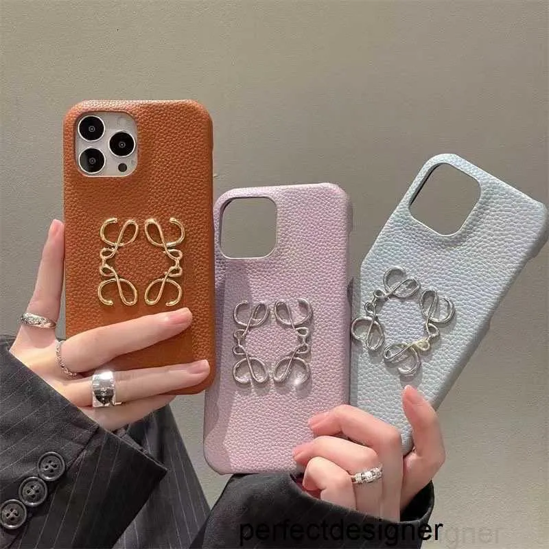 Designer Designer Femmes Cell Phone Case pour Iphone 1514 Promax 13pro 12 Iphone Case Luxe Cuir Mobile Phone Case Designer Lettre LE Back CoverUJNE