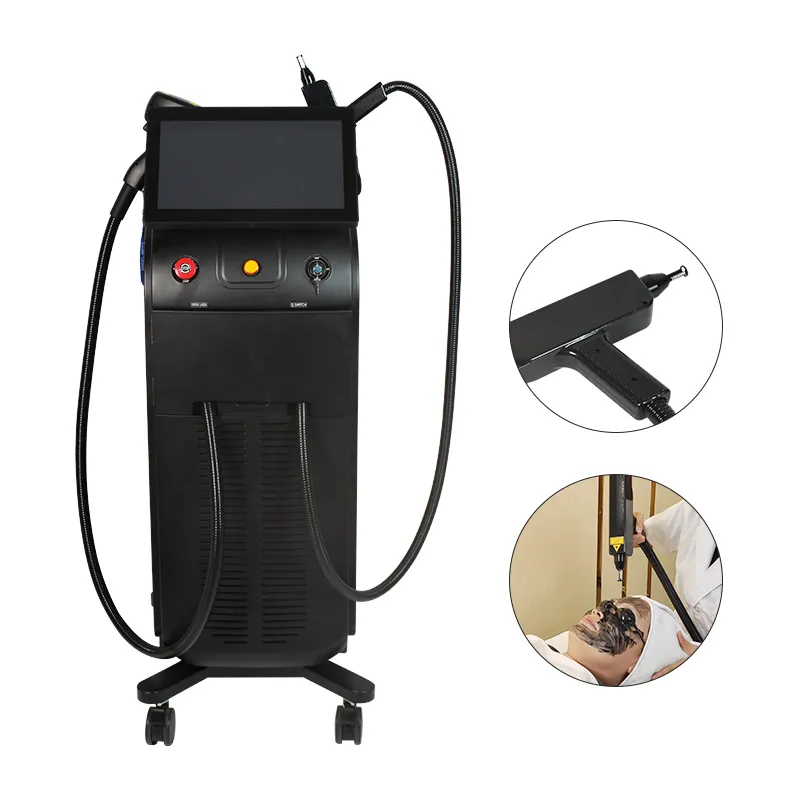 Vertical Pico Nd Yag Tattoo Removal Hair Removal Diode Laser 808 Nm 2 in 1 Machine