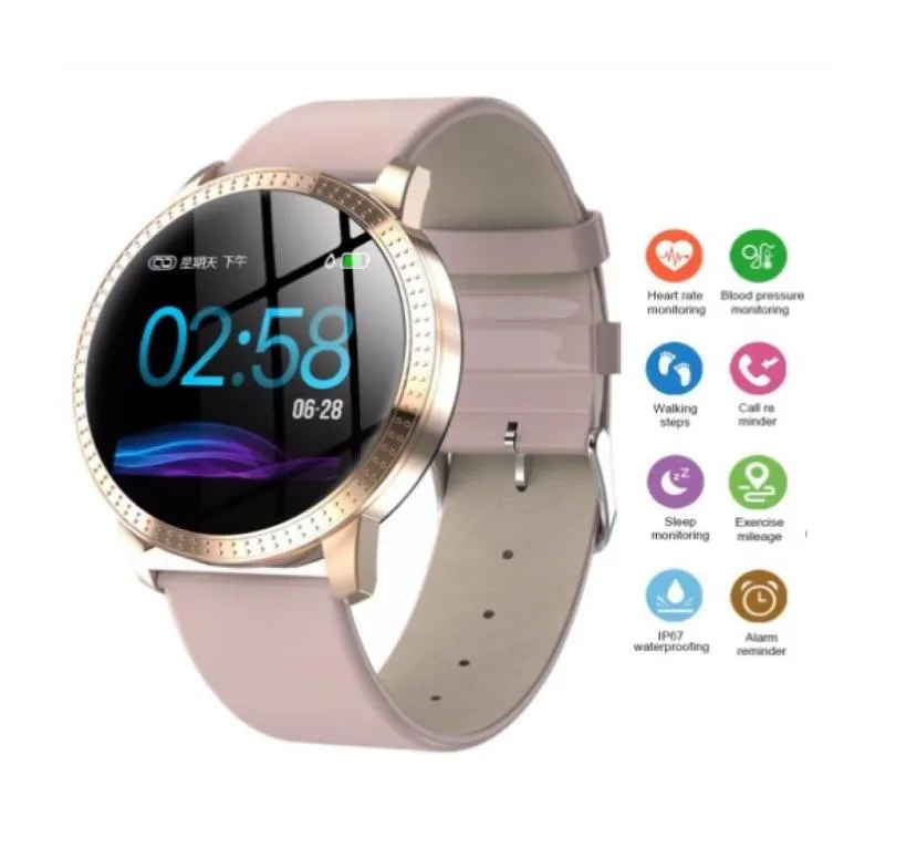 Смарт-браслет CF18 с цветным экраном, 13-дюймовый большой экран, водонепроницаемые спортивные часы для мониторинга здоровья, умные часы для женщин Band9880259