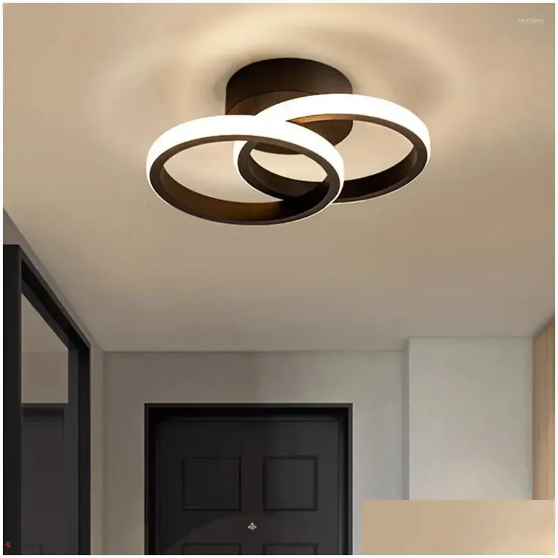 Chandeliers Chandeliers Led Hallway Ceiling Light Semi Recessed Pendant Home Lighting Face Mounted Bedroom Living Room Corridor Lights Dhpab