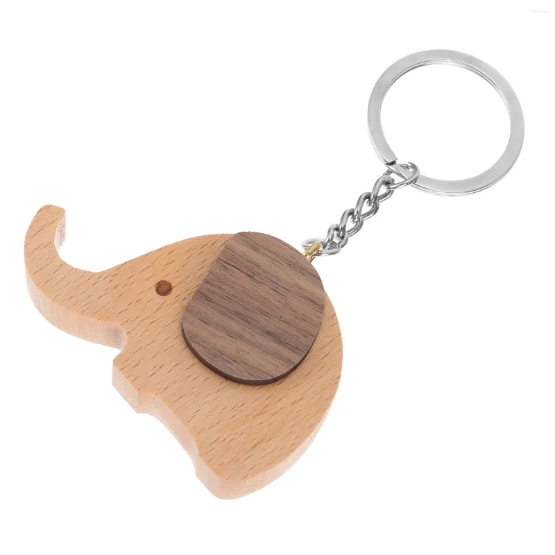 Porte-clés décor en bois, support de téléphone portable en bois, petits porte-clés porte-bonheur, bague d'observation, décors Miss