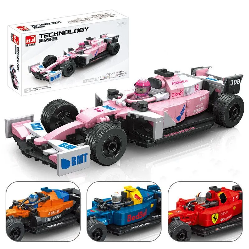 249 st pussel leksak racecaid leksaksmöte sport bilmodell gåvor, barn, manliga små granuler, pussel och förföriska block modellbyggnadssatser