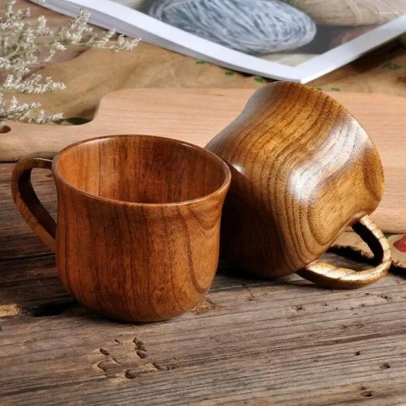 Tasses avec jus de bois, fournitures pour la maison, thé, tasse en bois faite à la main, verres à café