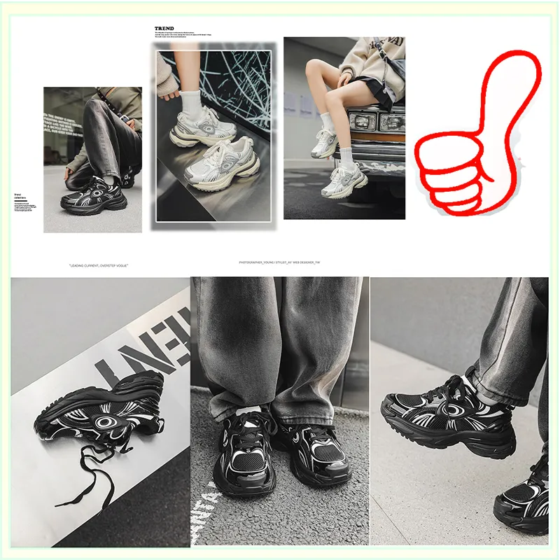 Sapatos de placa de esportes macios de verão Mameganq Designer de alta qualidade moda cor misturada sola grossa esportes ao ar livre resistente ao desgaste reforçado Sh1oes1 GAI