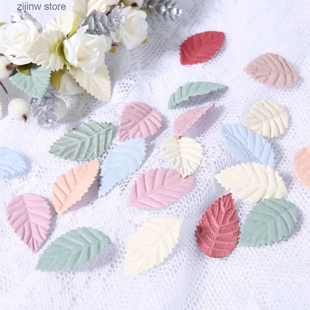 Faux Floral Greenery 50pcs Folha de árvore Folhas de flores artificiais para decoração de casamento em casa 2022 Grinalda de outono Garland Bookmark Decor DIY Acessórios Y240322