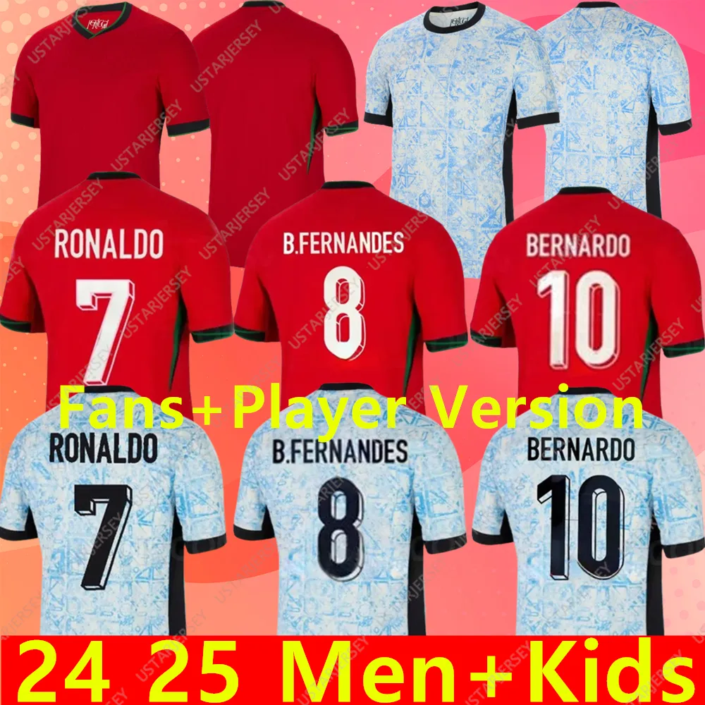 23 24 Portuguesa Portugal Soccer Jerseys Ruben Ronaldo Portugieser Euro Portuguese Football Shirt Men Kids Kit Sets World Cup Team Portugals Tops Thailand