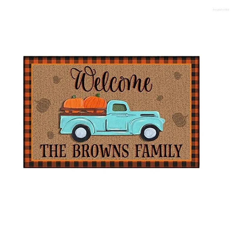 Carpets Christmas Halloween Personalized Truck Doormat Blanket Front Door Decorations Decor Anti-Slip Bottom Mat