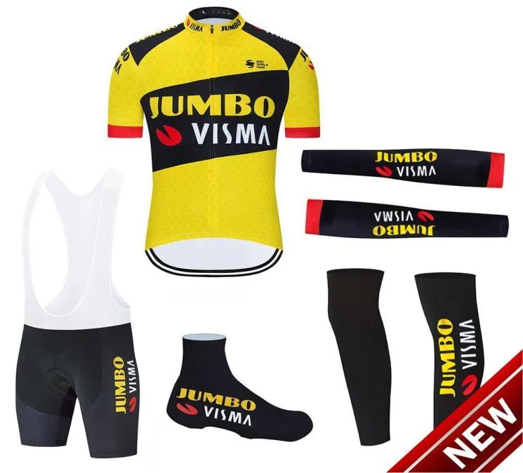Kit maillot de cyclisme 2021 Pro Team hommes/femmes, vêtements de cyclisme d'été, chauffe-bras, jambières, pantalon à bretelles, ensemble Ropa Ciclismo1748560