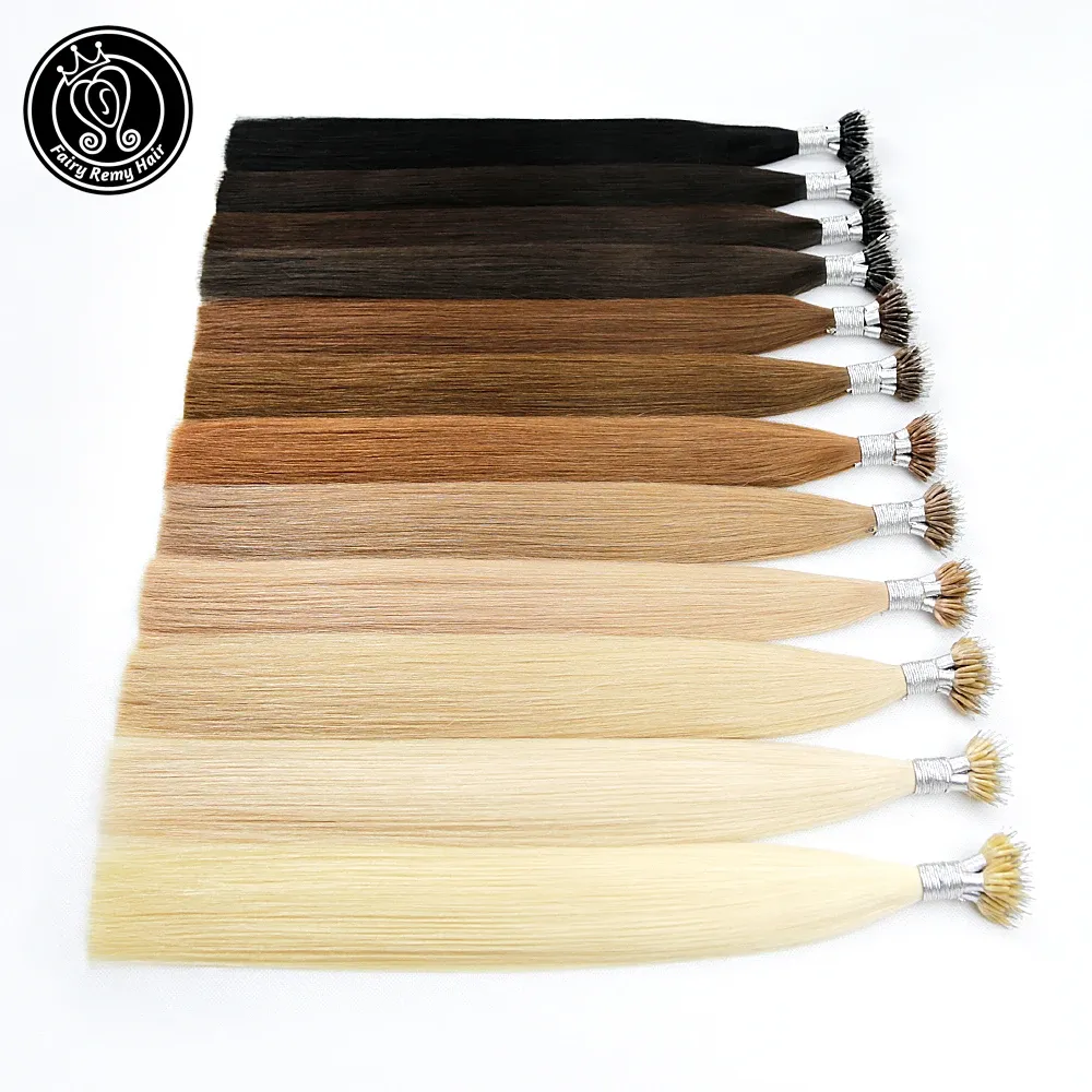 Extensions Fairy Remy Hair 0.8 g/s 1618 pouces Extensions de cheveux Remy micro perles en Nano anneaux liens cheveux humains russes blond platine 40g