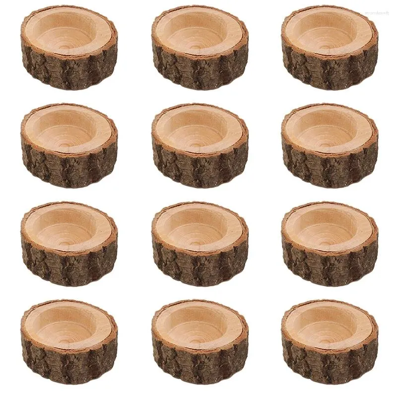 Candle Holders 12pcs Stand Tealight Wedding Wooden Holder Centerpiece Living Room Vintage Candlestick Romantic Festival