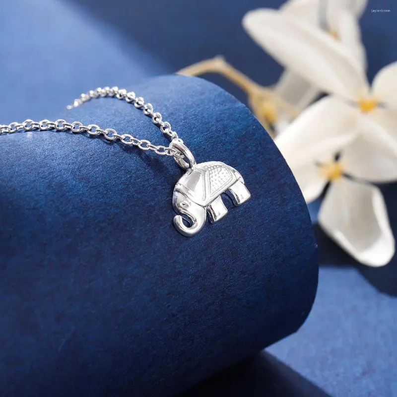 Pendant Necklaces Silver Plated Elephant